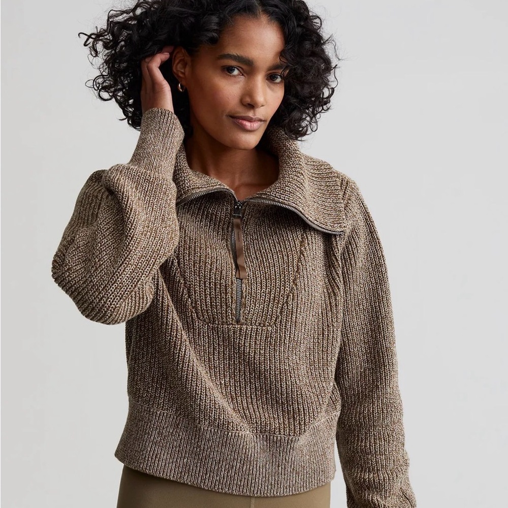 Varley Mentone Half Zip Knit Pullover